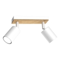 Spotlámpa TULON 2xGU10/8W/230V fehér/tölgy