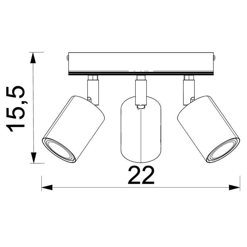 Spotlámpa TULON 3xGU10/8W/230V fehér/tölgy