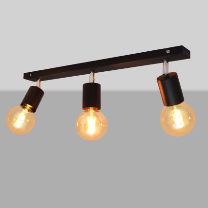 Spotlámpa TUNE 3xE27/20W/230V fekete