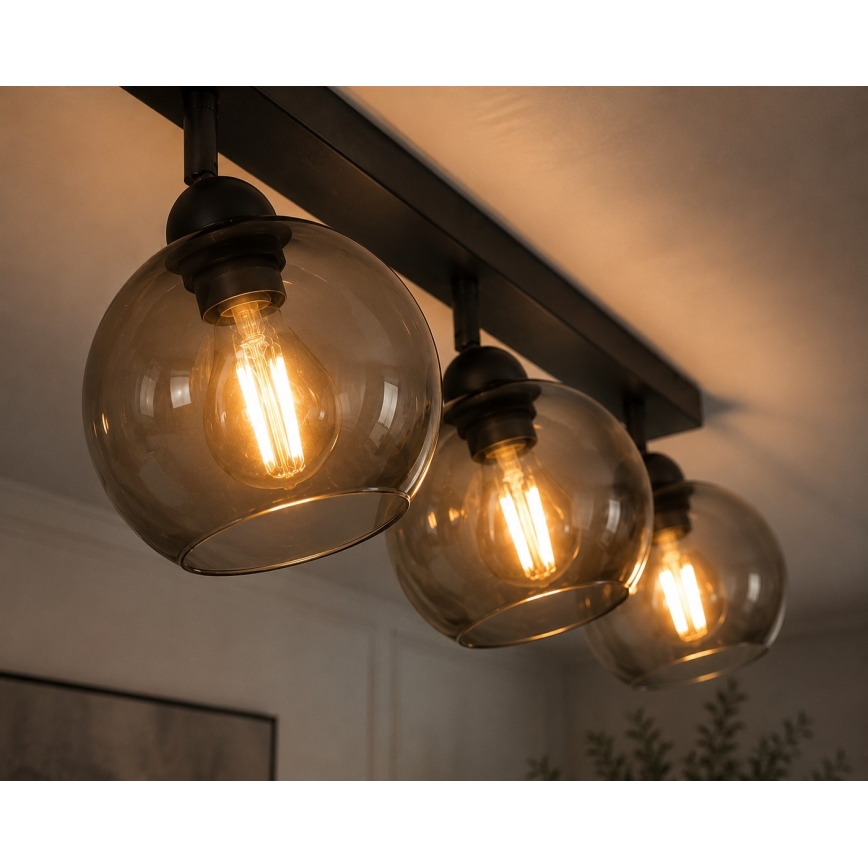 Spotlámpa UNO 3xE27/60W/230V fekete