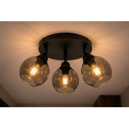 Spotlámpa UNO 3xE27/60W/230V fekete