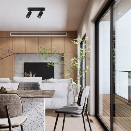 Spotlámpa VERTICAL 2xGU10/8W/230V fekete