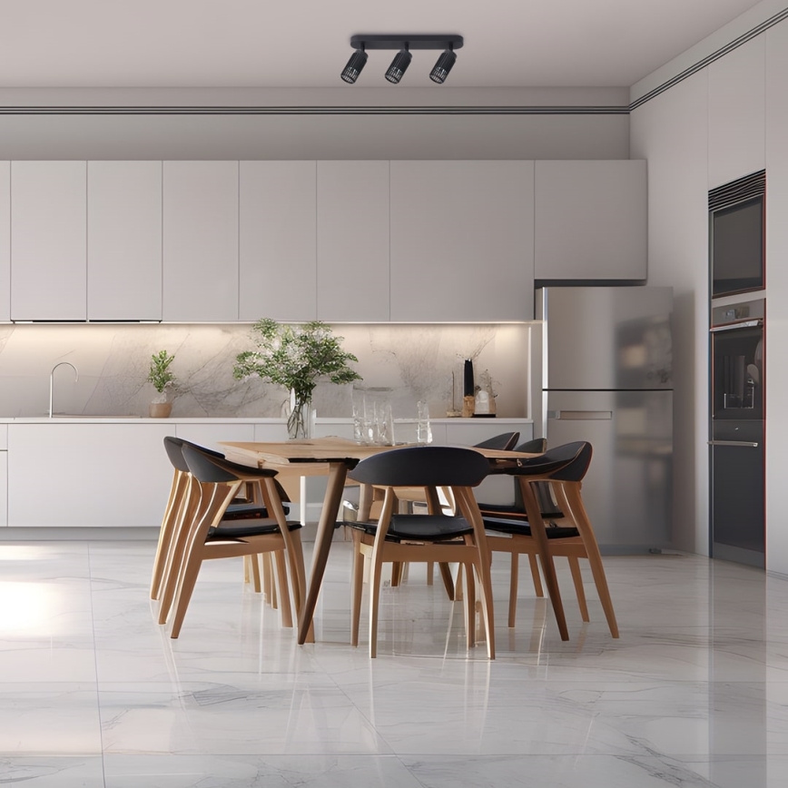 Spotlámpa VERTICAL 3xGU10/8W/230V fekete