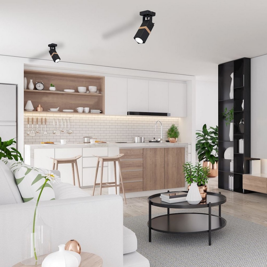 Spotlámpa VIDAR 1xGU10/25W/230V fekete