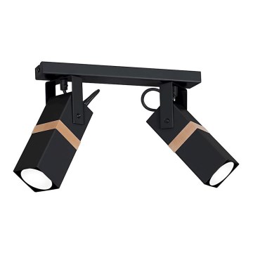 Spotlámpa VIDAR 2xGU10/25W/230V fekete