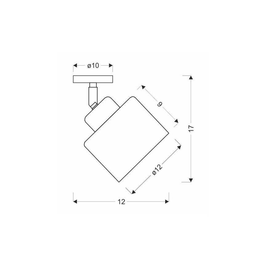 Spotlámpa WAMA 1xE27/40W/230V fekete/matt króm