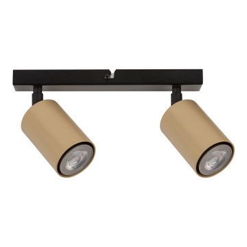 Spotlámpa ZOOM 2xGU10/25W/230V fekete/arany