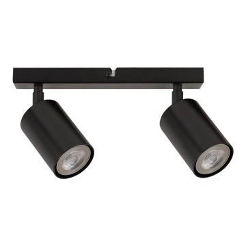 Spotlámpa ZOOM 2xGU10/25W/230V fekete