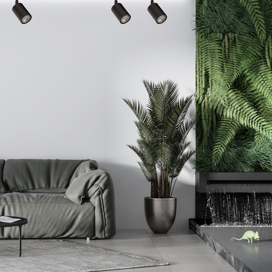 Spotlámpa ZOOM 2xGU10/25W/230V fekete