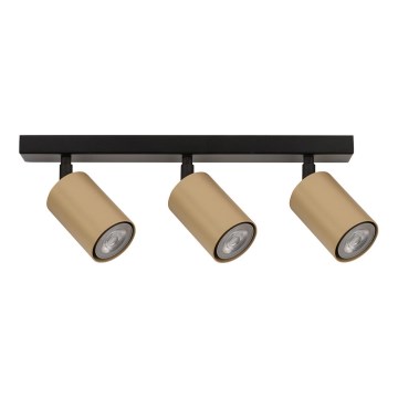 Spotlámpa ZOOM 3xGU10/25W/230V fekete/arany