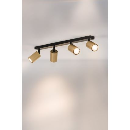 Spotlámpa ZOOM 4xGU10/25W/230V fekete/arany