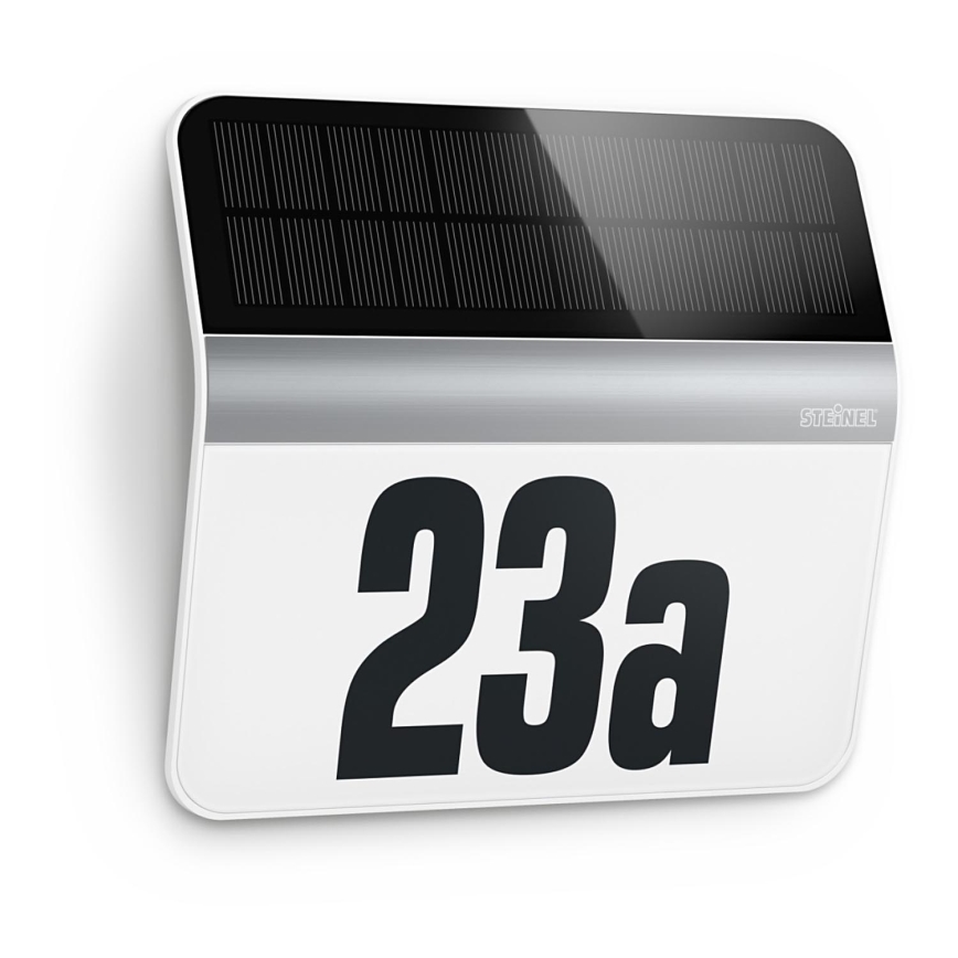 STEINEL 007140 - LED napelemes házszám XSolar LH-N LED/0,03W rozsdamentes acél IP44 2500 mAh