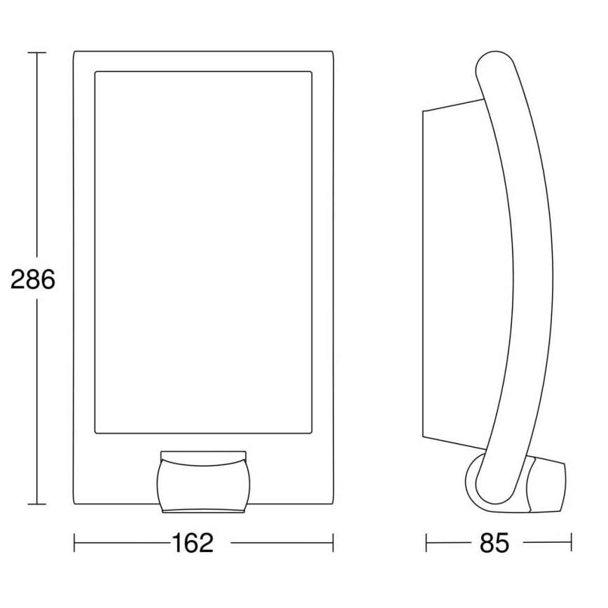 Steinel 009816 - Kültéri érzékelős fali lámpa L 22 S 1xE27/60W/230V