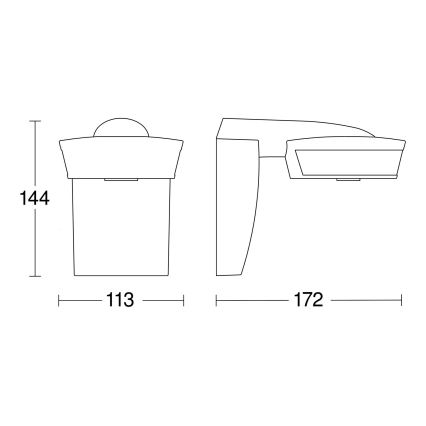 STEINEL 029593 - Kültéri mozgásérzékelő sensIQ KNX fehér IP54 + távirányítás