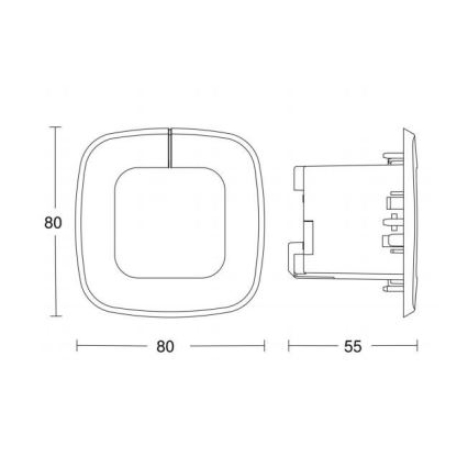 STEINEL 032951 - Mozgásérzékelő IR QUATTRO SLIM XS COM1
