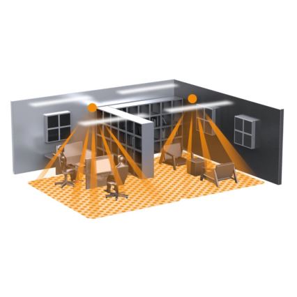 STEINEL 033033 - Jelenlétérzékelő IR Quattro SLIM XS KNX fehér