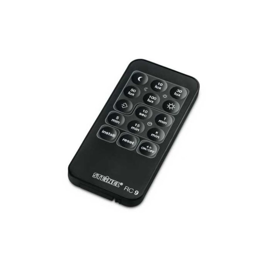 STEINEL 034979 - Kültéri mozgásérzékelő SenslQ S fekete IP54 + távirányítás