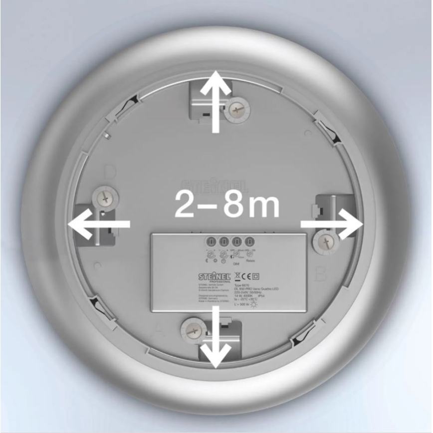 Steinel 035440 - LED Kültéri mennyezeti lámpa érzékelővel  QUATTRO LED/10W/230V IP54
