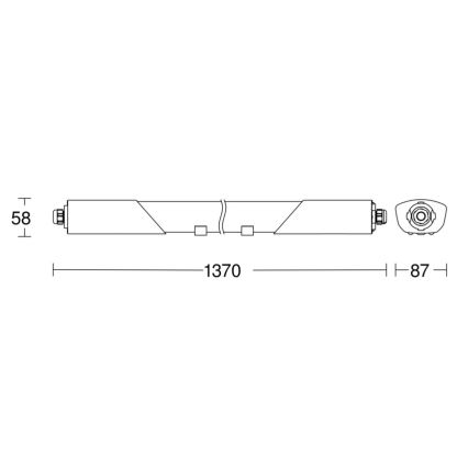Steinel 052911 - LED Okos fénycsöves lámpa érzékelővel  RS PRO LED/30W/230V IP66