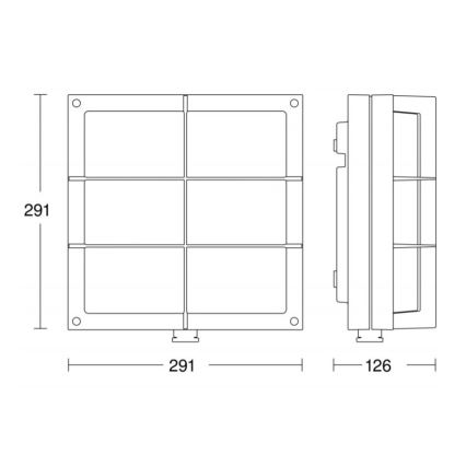 STEINEL 053031 - LED Kültéri fali lámpa érzékelővel L691 LED/9W/230V 3000K IP44