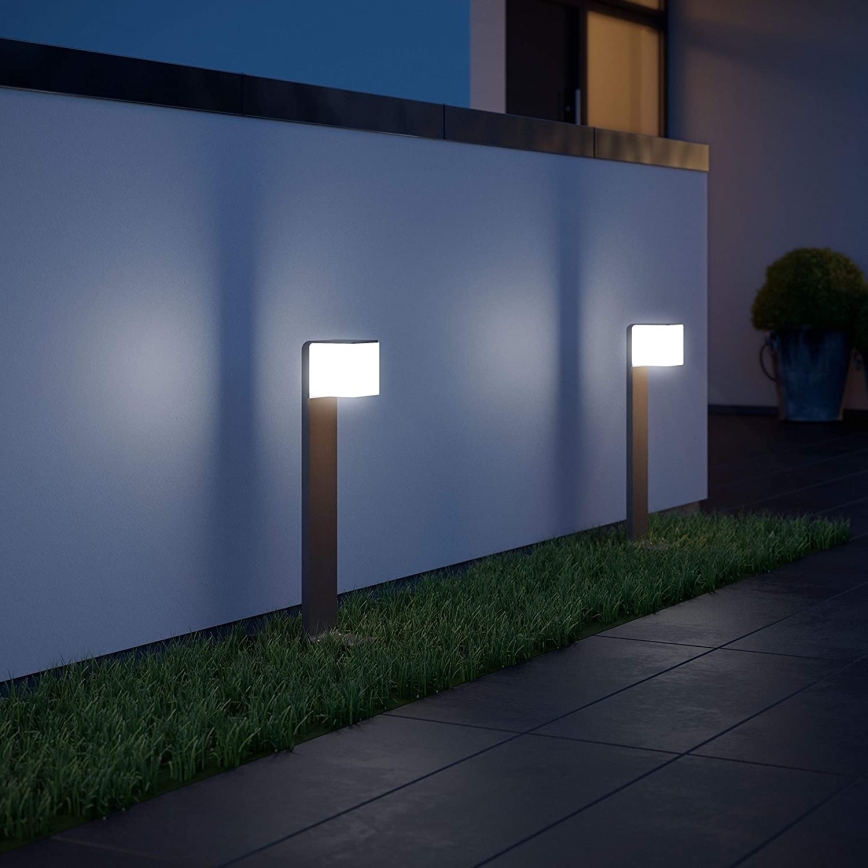 Steinel 055479 - LED Dimmelhető kültéri lámpa érzékelővel CUBO LED/9,5W/230V IP44 antracit