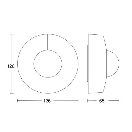 Steinel 057251 - Mozgásérzékelő IS 3360 DALI-2 IP54 kerek fehér