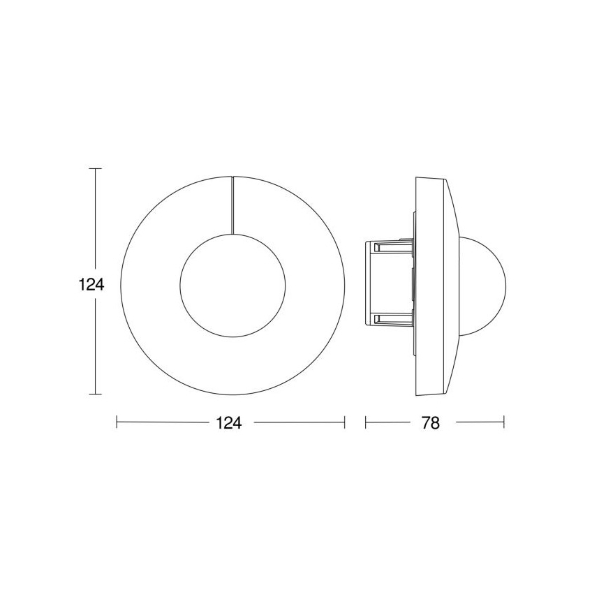 Steinel 057268 - Mozgásérzékelő IS 3360 DALI-2 IP20 kerek fehér