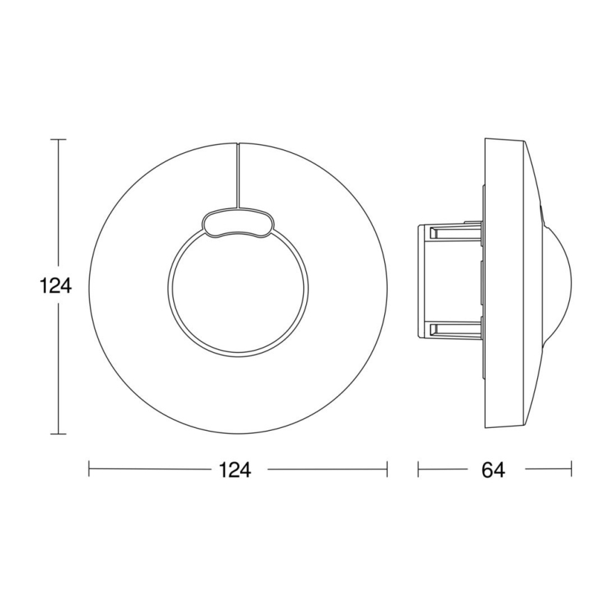 Steinel 057343 - Mozgásérzékelő HF 3360 DALI-2 IP20 kerek fehér