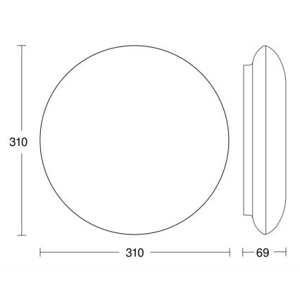 STEINEL 057596- LED Kültéri mennyezeti lámpa érzékelővel QUATTRO LED/14W/230V IP54 3000K