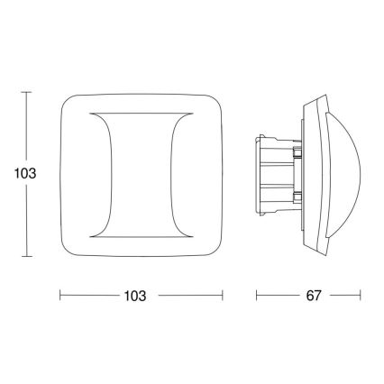 Steinel 058005 - Jelenlét érzékelő Hallway COM2 fehér