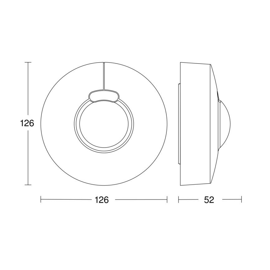 Steinel 058234 - Mozgásérzékelő HF 3360 V3 KNX IP54 kerek fehér