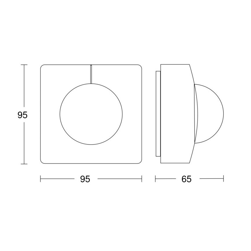 Steinel 058258 - Mozgásérzékelő IS 345 V3 KNX IP54 négyzet fehér