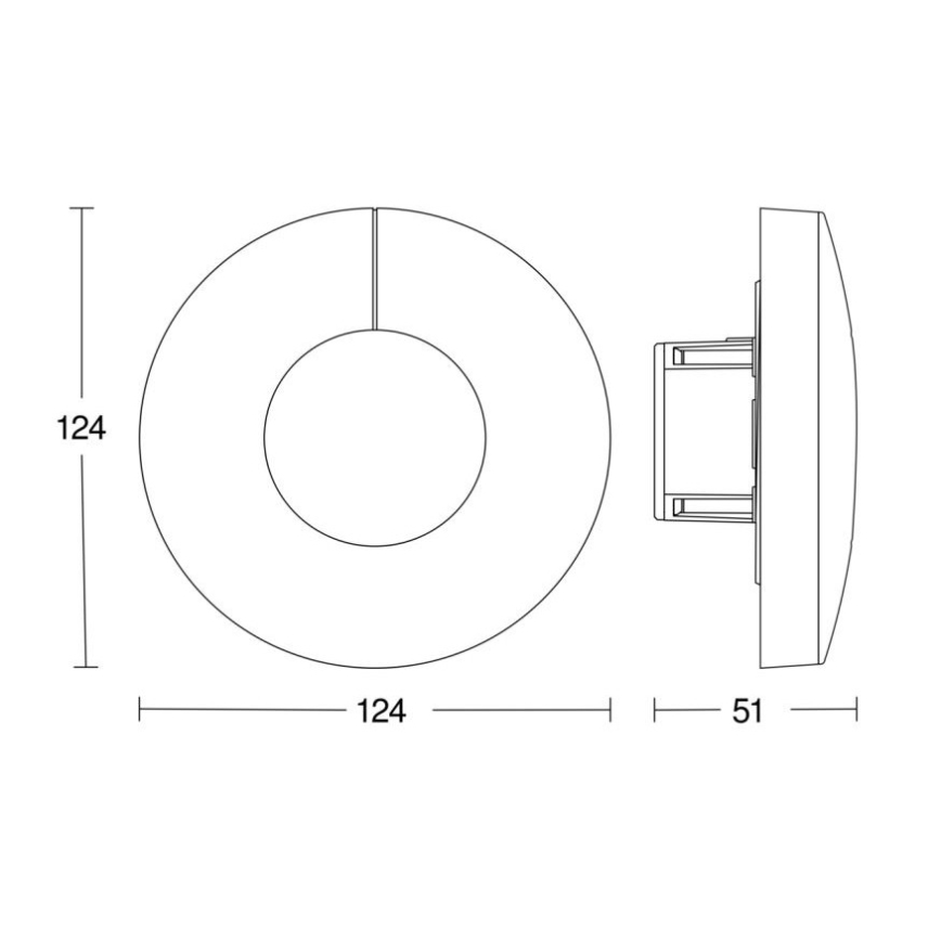 Steinel 058340 - Fényérzékelő Dual V3 KNX kerek fehér