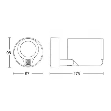 STEINEL 058630 - LED Kültéri fali lámpa érzékelővel SPOT ONE 1xGU10/7W/230V IP44