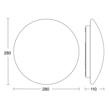 STEINEL 064808 - LED Fürdőszobai mennyezeti lámpa érzékelővel RS PRO LED/9,5W/230V 3000K IP54