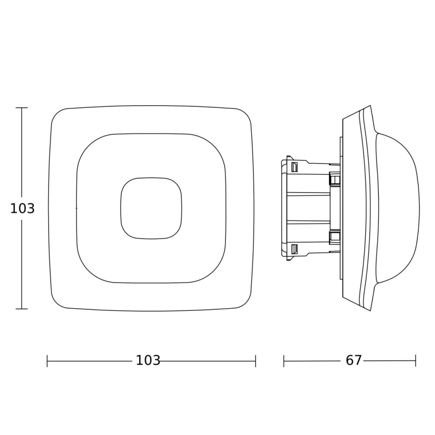 Steinel 064846 - Jelenlétérzékelő IR QUATTRO HD-2 KNX V3.5
