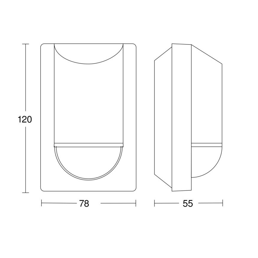 Steinel 064907 - Kültéri mozgásérzékelő IS 2180 ECO 230V IP54 antracit