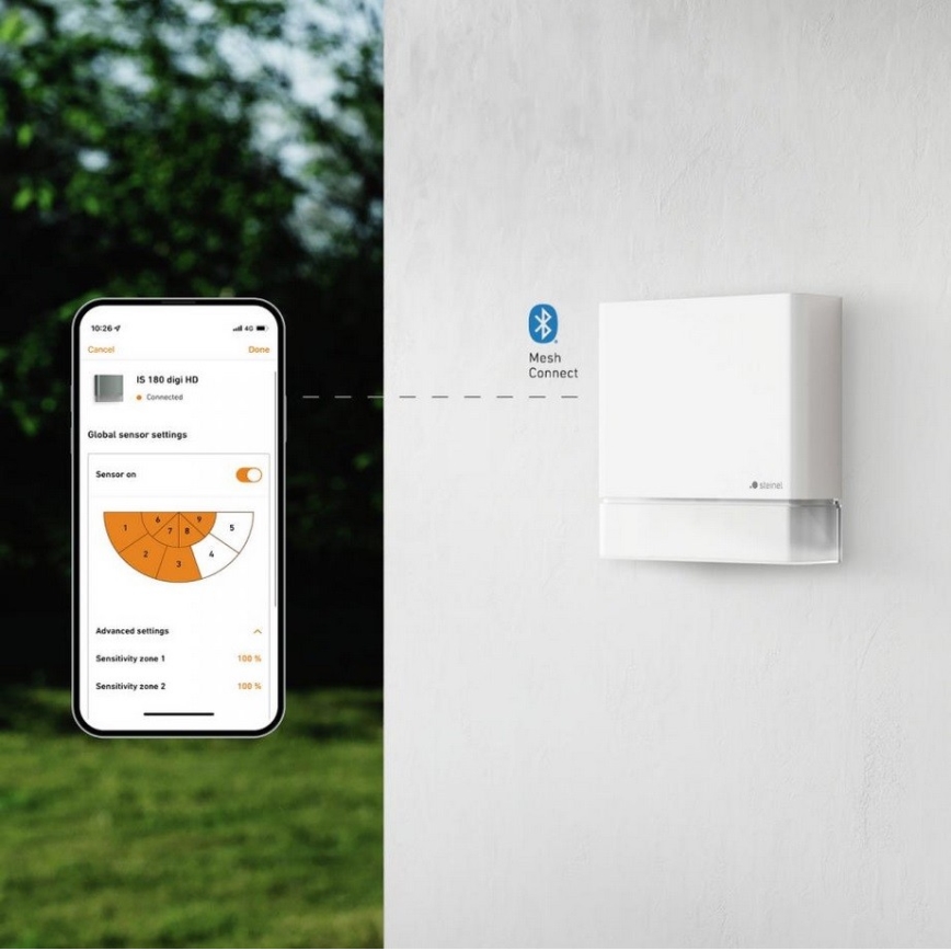 Steinel 066109 - Kültéri mozgásérzékelő IS 180 DIGI HD COM1 IP54 fehér