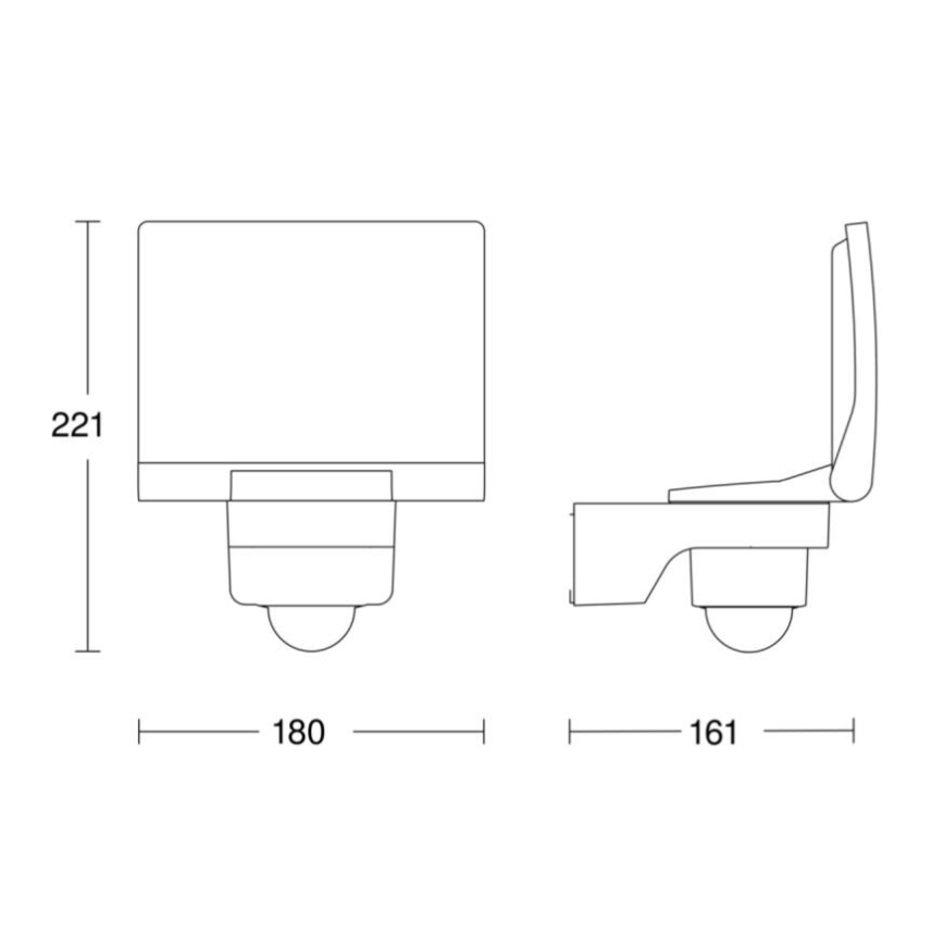 STEINEL 068066 - LED Reflektor érzékelővel XLED PRO LED/20W/230V IP44 3000K antracit