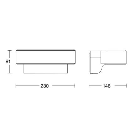 Steinel 079307- LED Kültéri fali lámpa L810C LED/9,8W/230V IP44 antracit