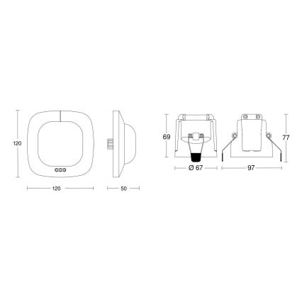 Steinel 079383 - Jelenlét érzékelő IR Quattro HD 24m KNX fehér