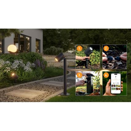 Steinel 089337 - LED RGBW kültéri lámpa LED/7,9W/24V IP65