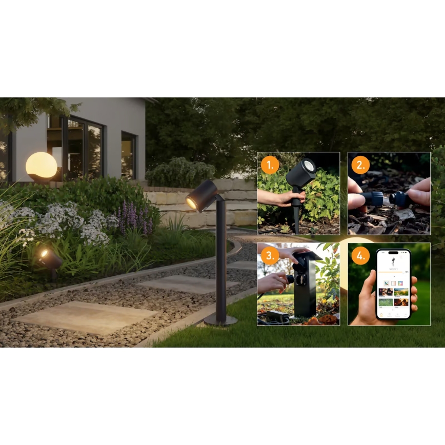 Steinel 089337 - LED RGBW kültéri lámpa LED/7,9W/24V IP65