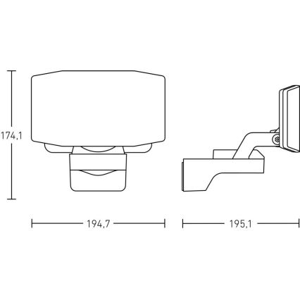 Steinel 090005 - LED Reflektor XLED PROTECT LED/13,6W/230V 3000K IP54 fehér