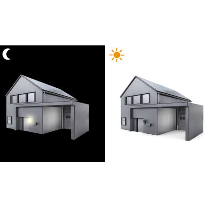 STEINEL 550318 - Éjszakai kapcsoló NightMatic 2000 fekete IP54