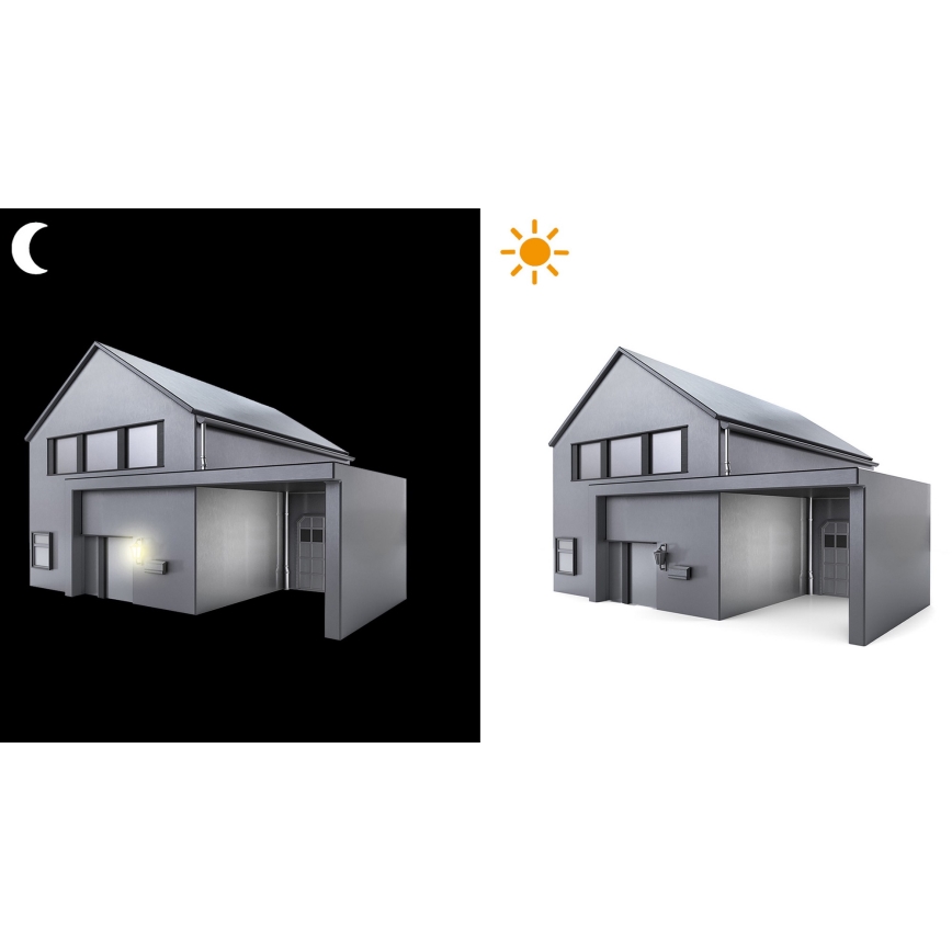 STEINEL 550318 - Éjszakai kapcsoló NightMatic 2000 fekete IP54