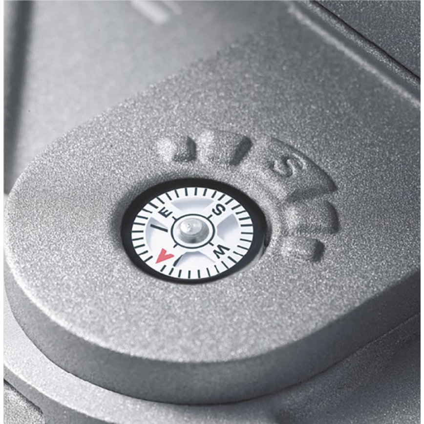 STEINEL 671211 - Solární senzorový LED reflektor XSolar GL-S 0,5W/LED stříbrná