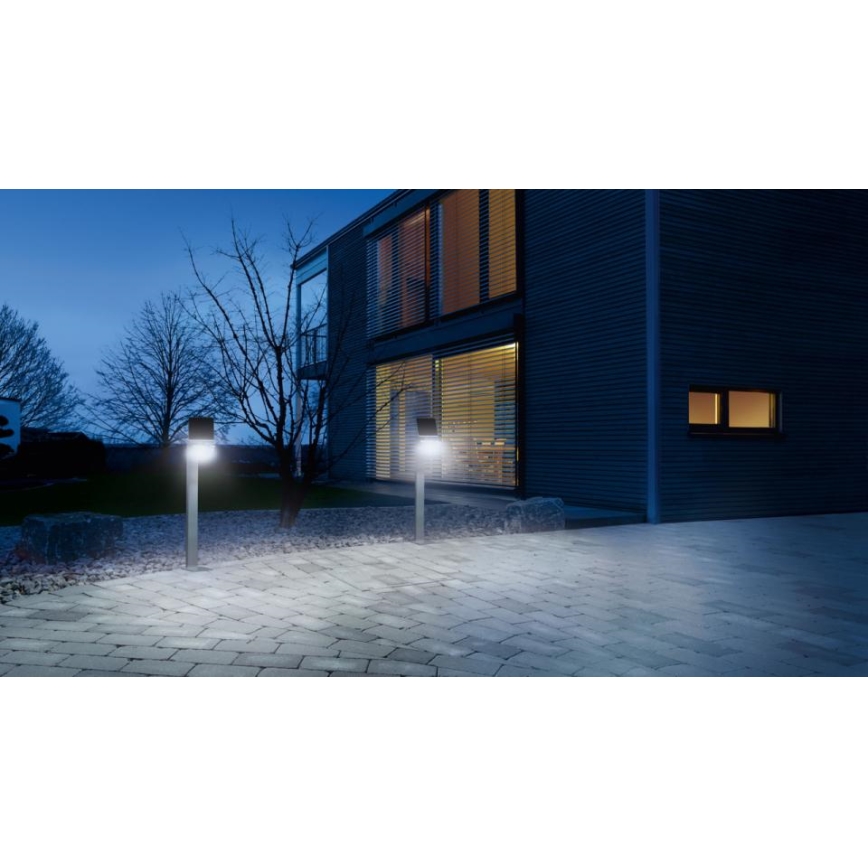 STEINEL 671211 - Solární senzorový LED reflektor XSolar GL-S 0,5W/LED stříbrná