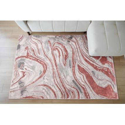 STONE szőnyeg 80x140 cm rózsaszín/szürke