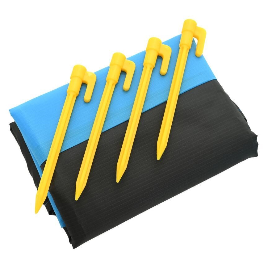 Strandszőnyeg 200x200 cm kék/szürke